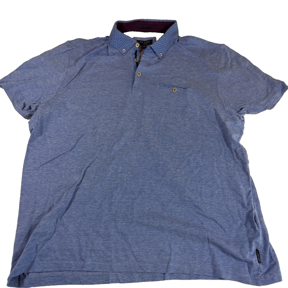 Ted Baker Mens 7 Small Polo 100% Cotton Made in Turkey Short Sleeve Shirt